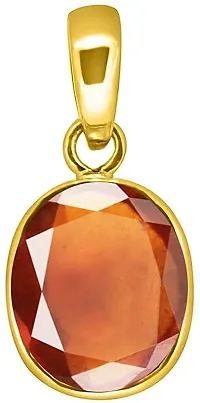 5.25 Ratti 4.47 Carat Hessonite Garnet Stone Ashtdhatu Pendant Original and Certified by GGTL Natural Gomed Gemstone Unheated and Untreated for Astrological Purpose-thumb2