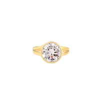 Sidharth Gems Certified 3.25 Ratti 2.52 Carat/Jarkan Precious Gemstone Natural Zircon Stone Rashi Ratna Ashtadhatu Adjustable Gold Ring for Astrological Purpose for Men and Women-thumb1