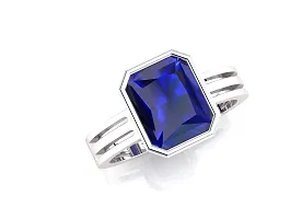 Sidharth Gems Blue Sapphire Adjustable Ring Silver Plated 18.00 Carat Unheated and Untreated Neelam Natural Ceylon Gemstone for Men and Women-thumb4