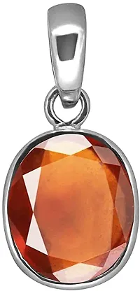 Gomed Pendant Locket 12.25 Ratti Natural and Certified Hessonite Garnet (Gomed) Astrological Gemstone Stone for Men and Women-thumb1