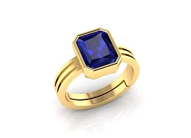 Sidharth Gems Gemstone Ratna Blue Sapphire Neelam Gemstone Gold Plated Ring for Women and Men (11.00 Carat to 12.00 ratti) by Lab Certified-thumb3