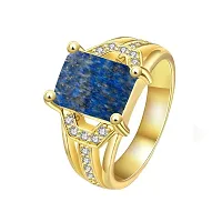 Jemskart 16.25 Ratti / 15.45 Carat Blue Lajward Stone Panchdhatu Adjustable Gold Plated Ring Natural AA++ Quality Original Lapis Lazuli Lajwart Ring-thumb1