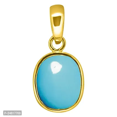 11.25 Ratti 10.00 Carat A+ Quality Turquoise Firoza Gemstone Pendant for Women's and Men's-thumb3