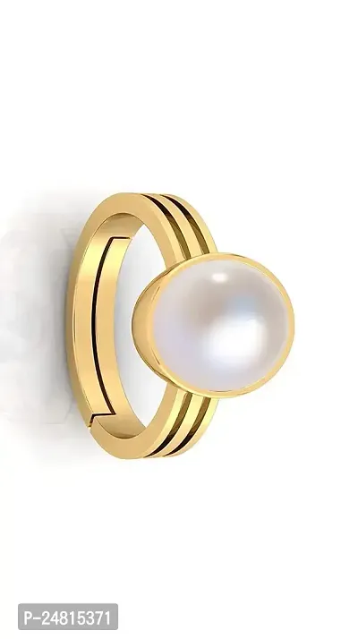 South Sea Pearl 8.25 Ratti 7.00 Carat Natural Pearl Gemstone Original Certified Moti Adjustable Astrological panchhdhaatu/Ashtadhatu Gold Ring for Men and Women-thumb3