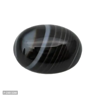 JEMSKART 6.25 Ratti 5.00 Carat Sulemani Akik Stone Black Crystal Hakik Gemstone for Men and Women