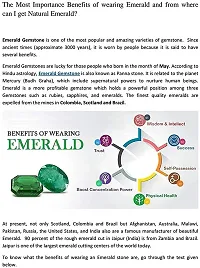 Sidharth Gems AA+ Quality Zambian Emerald/Panna Gemstone with Lab Certified Card 3.75 Carat AA+ Quality Zambian Emerald (Panna) Stone/Original Certified Precious Loose Gemstone-thumb2