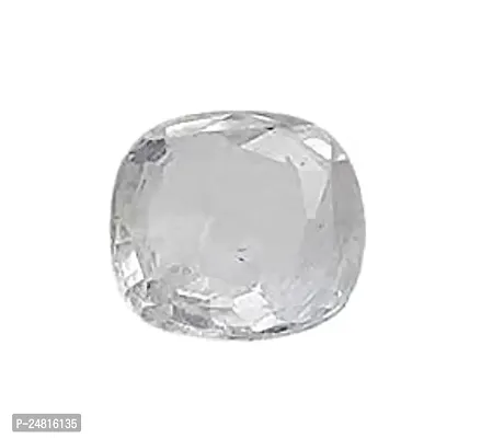 JEMSKART White Sapphire Stone Original Certified 9.25 Ratti 8.00 Carat Non-Treated Safed Pukhraj for Men  Women