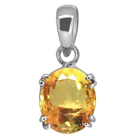 5.25 Ratti Natural Citrine Sunela Ashthadhatu Pendent for Men  Women-thumb1