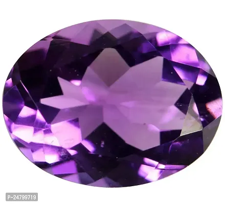 Sidharth Gems Certified Unheated Untreatet 11.25 Ratti 10.55 Carat A+ Quality Natural Amethyst (Kathela) Loose Gemstone for Women's and Men's