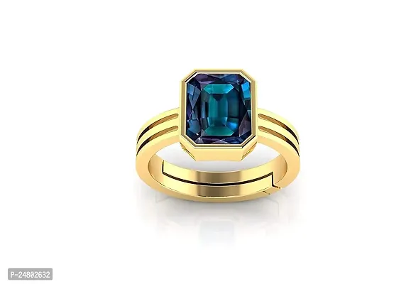 SIDHARTH GEMS 12.25 Ratti 11.00 Carat Color Changing Alexandrite Ring Gold Plated AAA Quality Excellent Shinning Stone