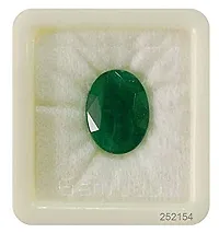 SIDHARTH GEMS Green, 8.25 Ratti 7.30 Carat Natural Emerald Adjustable Silver Panna Ring Certified for Women's and Men's-thumb3