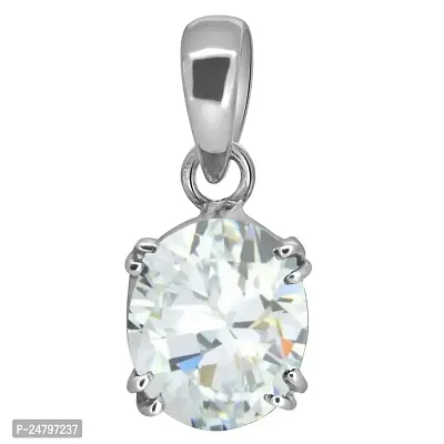 Sidharth Gems 8.25 Ratti 7.70 Carat Natural Round Zircon Jerkin Clear Crystal Precious Gemstone Unheated and Untreated Pendant for Men and Women