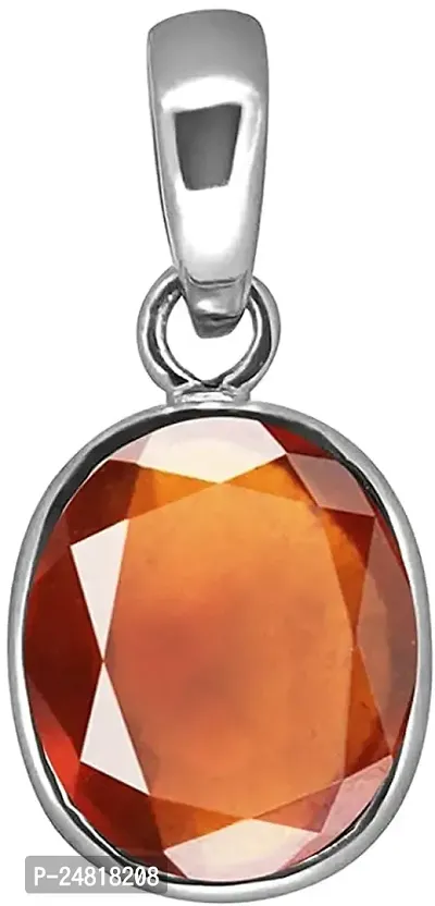 Gomed Pendant Locket 12.25 Ratti Natural and Certified Hessonite Garnet (Gomed) Astrological Gemstone Stone for Men and Women-thumb0