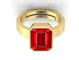 Sidharth Gems 7.50 Ratti Natural Ruby Manik Loose Gemstone Gold Plated Birthstone Astrology Rashi Ratan Adjustable Ring for Men  Women-thumb3