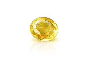 Sidharth Gems 8.25 Ratti/7.20 Carat AAA Certified Natural Yellow Sapphire Silver Plated Pendant/Locket for Men and Women-thumb1