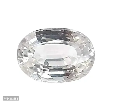 JEMSKART Ceylon White Sapphire/Safed Pukhraj 4.25 Ratti Certified Natural Gemstone