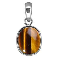 Tiger's Eye Stone Ashtadhatu Pendant 6.25 Ratti Rashi Ratna Natural and Certified Locket Unheated and Untreated Gems for Astrological Purpose for Men and Women-thumb1