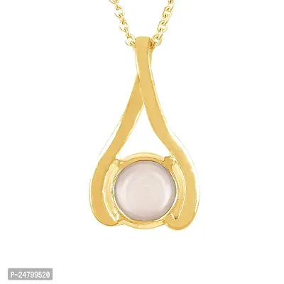 Sidharth Gems 4.25 Ratti 3.00 Carat Carat South Sea Pearl Gold Plated Pendant Locket Moti Stone Natural Certified Gemstone for Men and Women (White-thumb3