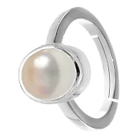 Sidharth Gems 100% Certified Pearl Moti 7.25 Ratti 6.70 Carat Stone Astrological Adjustable Ring for Men  Women-thumb2