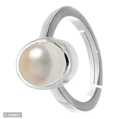 Sidharth Gems 100% Certified Pearl Moti 7.25 Ratti 6.70 Carat Stone Astrological Adjustable Ring for Men  Women-thumb3