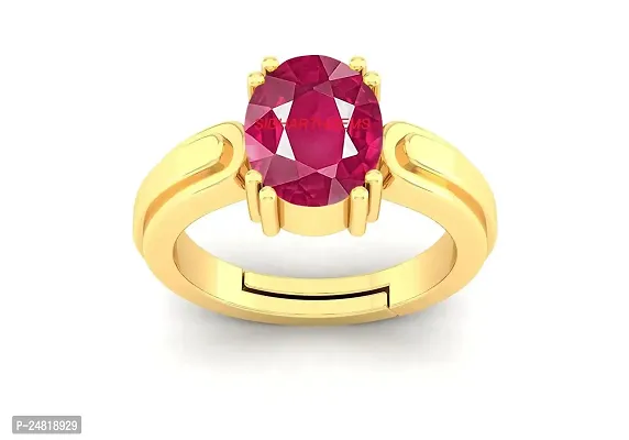 SIDHARTH GEMS 6.25 Ratti 5.00 Carat A+ Quality Natural Burma Ruby Manik Unheated Untreatet Gemstone Gold Ring for Women's and Men's{GGTL Lab Certified}-thumb3