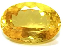 JEMSKART Sunela Stone Original Certified 6.00 Ratti 5.25 Carat with Lab Certificate Natural Citrine Gemstone (Golden Topaz) A++ Quality for Astrology Benefits for Men  Women-thumb1