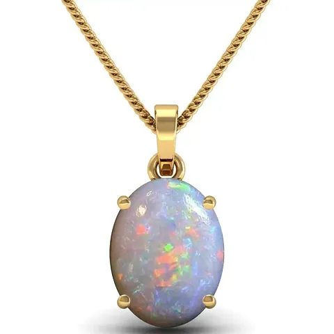 BL Fedput 9.25 Ratti 8.41 Carat A+ Quality Opal Gemstone Pendant for Men and Women's