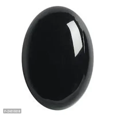 JEMSKART 8.00 Carat Sulemani Akik Stone Black Crystal Hakik Gemstone for Men and Women