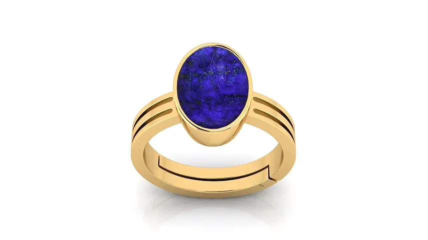 Lapis Lazuli Ring in Plated 11.25 Ratti / 10.00 Carat Lab Certified Lapis Lazuli Locket Lajward Ring