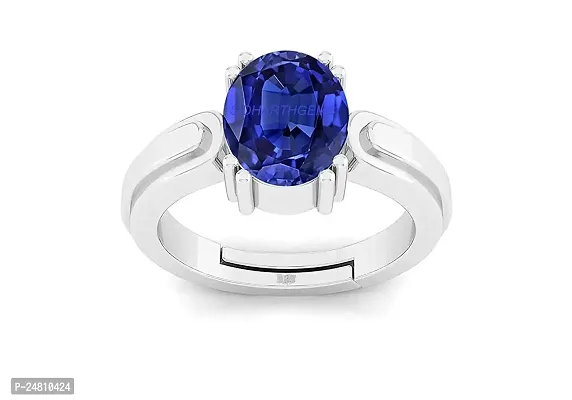 SIDHARTH GEMS 9.25 Ratti 8.42 Carat Blue Sapphire Gemstone Original Certified Natural Neelam Stone AA++ Ceylon Gemstone for Women  Men