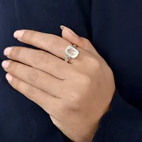 Sidharth Gems 4.25 Ratti 3.50 Crt AA++ Quality Certified Adjaistaible Silver Ring Unheated Untreated Natural White Sapphire Pukhraj Loose Gemstone-thumb1