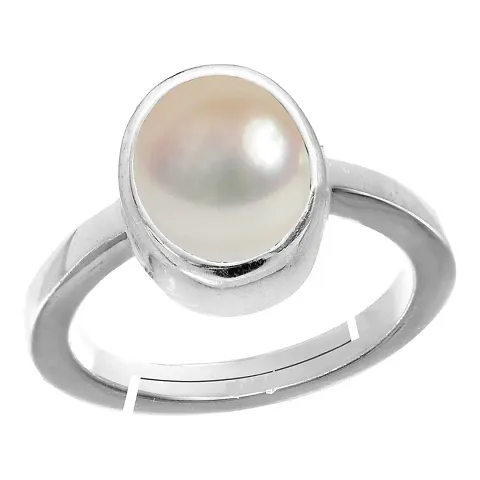 BL Fedput 7.25 Ratti 6.47 Carat A+ Quality Pearl Moti Gemstone Ring for Women's and Men's