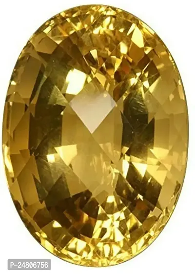 Sidharth Gems Citrine Gemstone Certified Natural Sunela Golden Success Stone 10.25 Ratti sunehla Approx Weight - Certified for Men  Women {Lab Tested}-thumb2