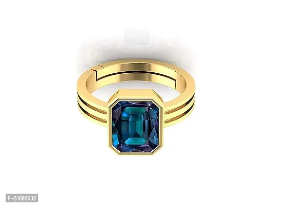 SIDHARTH GEMS 12.25 Ratti 11.00 Carat Color Changing Alexandrite Ring Gold Plated AAA Quality Excellent Shinning Stone-thumb2