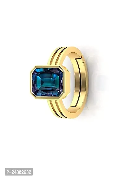 SIDHARTH GEMS 12.25 Ratti 11.00 Carat Color Changing Alexandrite Ring Gold Plated AAA Quality Excellent Shinning Stone-thumb3