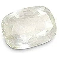 JEMSKART Ceylon White Sapphire/Safed Pukhraj 4.25 Ratti Certified Natural Gemstone-thumb1