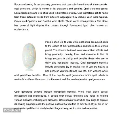 Sidharth Gems 6.25 Ratti / 5.45 Carat Opal Stone Original Certified Natural Australian Unheated Untreated Certified Loose Gemstone-thumb4