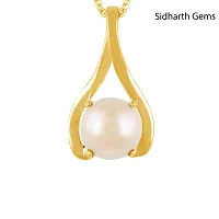 Sidharth Gems 12.25 Ratti 11.00 Carat Carat South Sea Pearl Gold Plated Pendant Locket Moti Stone Natural Certified Gemstone for Men and Women (White-thumb1