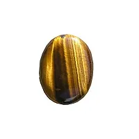 JEMSKART Tiger Eye Stone 4.00 Ratti Natural Earth Mined AA+ Quality Lab-Certified Tiger Eye/Tiger Stone/Tiger's Eye Chitti Loose Gemstone-thumb1