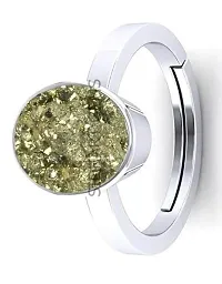 SIDHARTH GEMS 12.25 Ratti 11.25 Crt Natural Pyrite Ring Genuine Stone Silver Plated Ring With Adjustable Size For Men And Women-thumb2