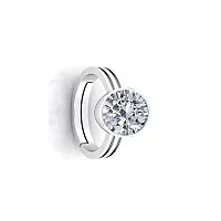 SIDHARTH GEMS 7.25 Ratti Silver Plated Adjustable Zircon American Diamond Stone Ring for Men and Women-thumb1