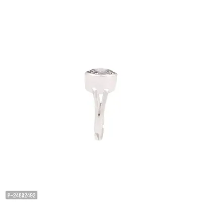 Sidharth Gems 3.25 Ratti 2.00 Carat Natural Quality Rashi Ratna Astrological White Zircon Stone Silver Adjustable Ring for Men and Women-thumb3