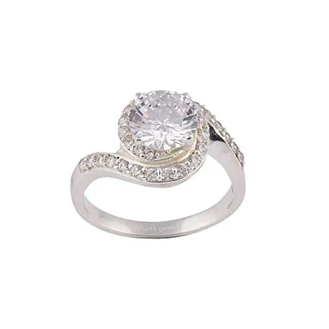 Sidharth Gems Zircon (Jarkan) American Diamond(Ring Size 15) Gemstone Woman and Girls Ring
