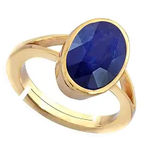 Sidharth Gems 2.25 Ratti 1.00 Carat Lab - Certified Unheated Untreatet AAA+ Quality Natural Blue Sapphire Neelam Gold Adjustable Gemstone Ring for Women's and Men's-thumb1