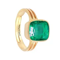 SIDHARTH GEMS 6.25 Ratti 5.00 Carat Certified Natural Emerald Panna Panchdhatu Adjustable Rashi Ratan Gold Plating Ring for Astrological Purpose Men  Women-thumb1