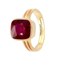 Sidharth Gems 10.25 Ratti /9.00 Carat Ruby (Manik/Manikya/Maneek) Gemstone Panchdhatu Gold Plated Ring for Astrological Purpose {Lab - Teseted}-thumb3