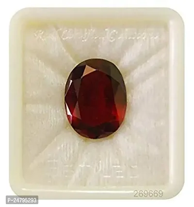 Sidharth Gems Hessonite Garnet Gemstone Natural Certified Original Gomed Stone 6.25 Ratti