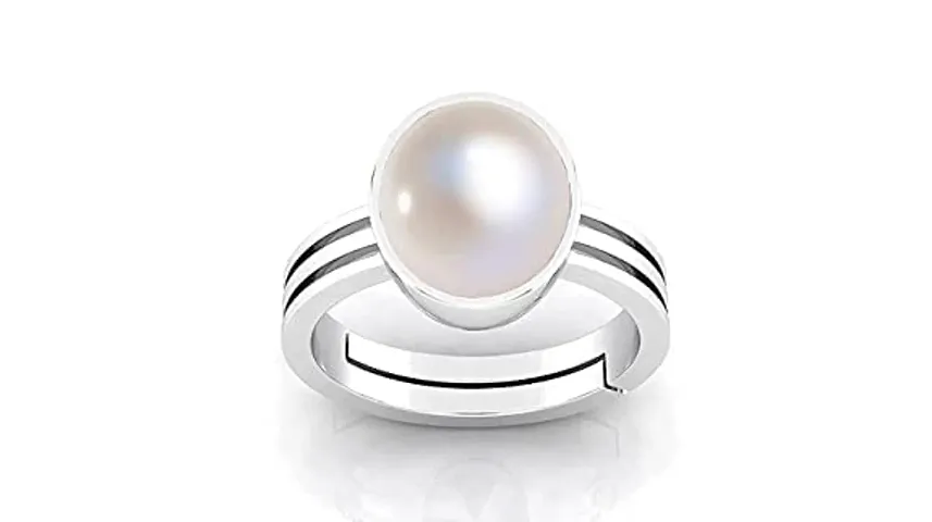 BL Fedput South Sea Pearl 9.00 Ratti 8.00 Carat Pearl Gemstone Certified Moti Adjustable Astrological panchhdhaatu/Ashtadhatu Ring for Men and Women