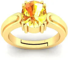 Sidharth Gems 7.25 Ratti 6.00 Carat Unheated Untreatet A+ Quality Natural Yellow Sapphire Pukhraj Gemstone Silver Plated Ring for Women's and Men's {Lab Certified}-thumb2