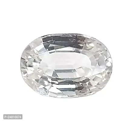 JEMSKART 11.25 Ratti / 10.45 Carat Ceylon White Sapphire/Safed Pukhraj 5.25 Ratti Certified Natural Gemstone-thumb0